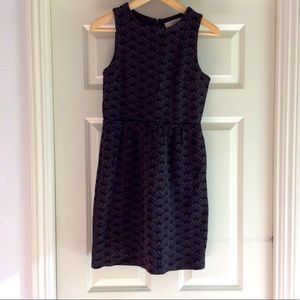 Sleeveless dark gray patterned Loft dress